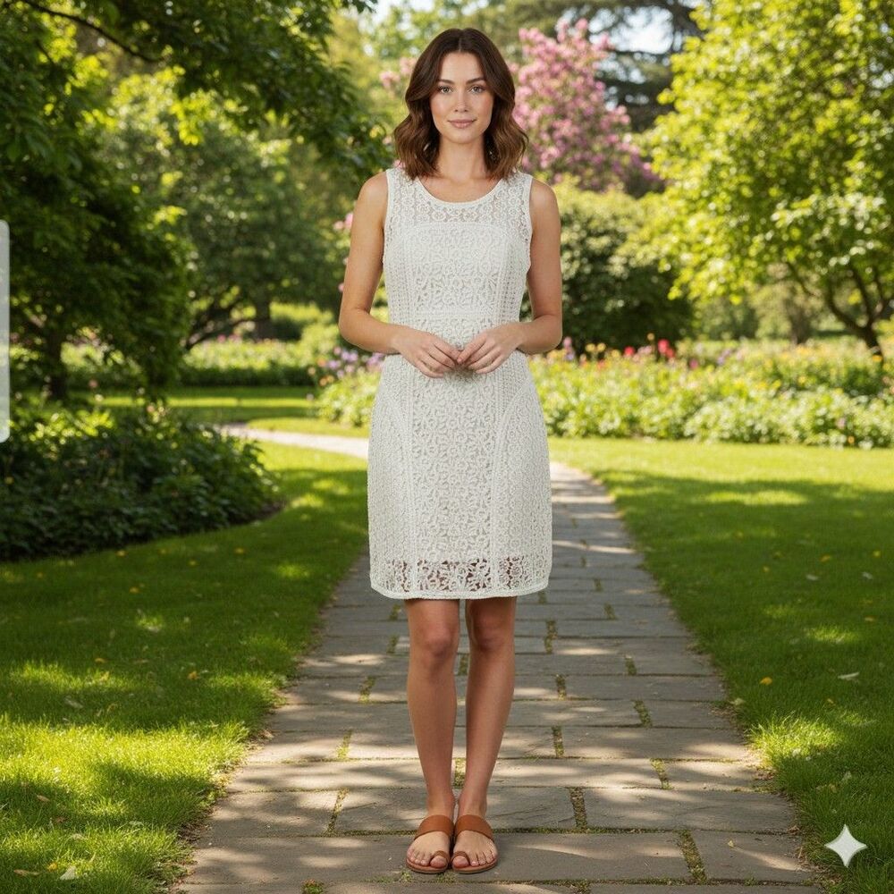 Yoana Baraschi, crotchet Body Con Dress , Lined Size 2